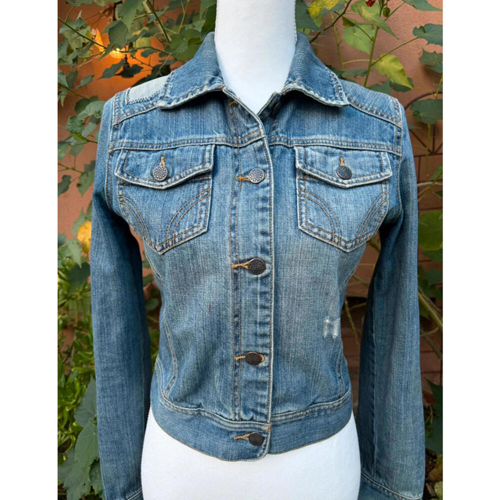 Vintage Roxy Blue Denim Jacket Size M Womens Best For A Size Small